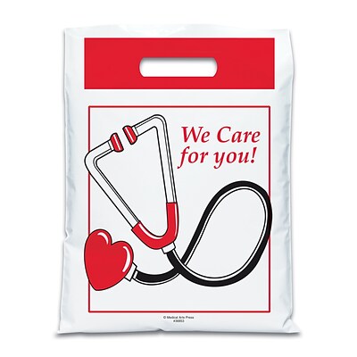 Medical Arts Press® Medical Non-Personalized 2-Color Large Supply Bags, We Care for You