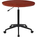 Boss® Mobile Round Tables; 32W, Cherry