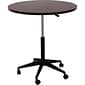 Boss® Mobile Round Tables; 32"W, Mahogany