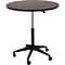 Boss Office Products Mobile Round Tables; 32W, Mahogany