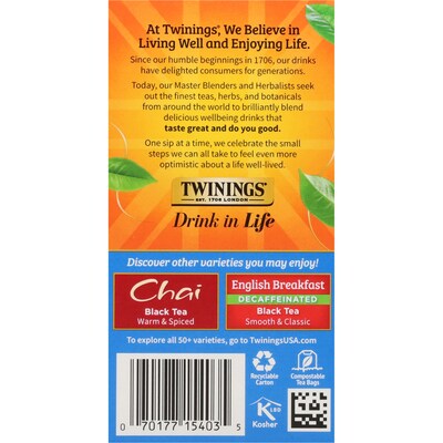 Twinings Assorted Black Tea Bags, 20/Box (F05320)