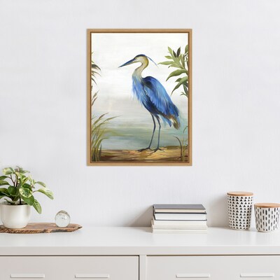 Amanti Art Blue Heron by Aimee Wilson Framed Canvas Wall Art Print, 18 x 24 (A42674987140)