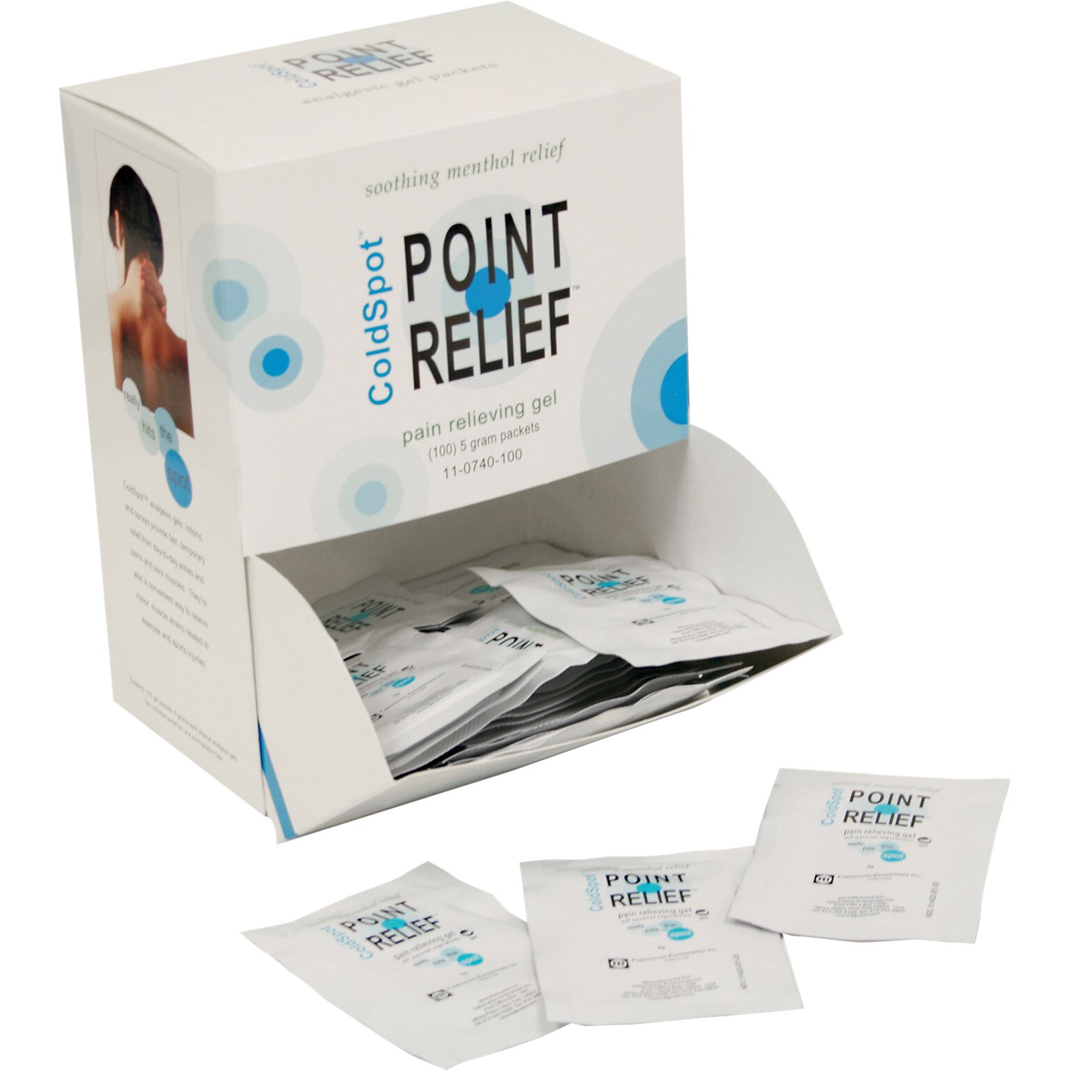 Point Relief™ ColdSpot™ Pain Reliever; 5 Gram Gel Pack, 100/Dispenser