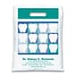 Medical Arts Press® Dental Personalized Large 2-Color Supply Bags; 9 x 13", Tooth Quilt, 100 Bags, (53735)