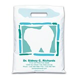 Medical Arts Press® Dental Personalized Large 2-Color Supply Bags, Tooth w/Border