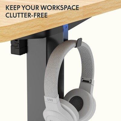 FlexiSpot E2 48''W Electric Rectangular Adjustable Standing Desk, Maple/Black (E2B4824M)