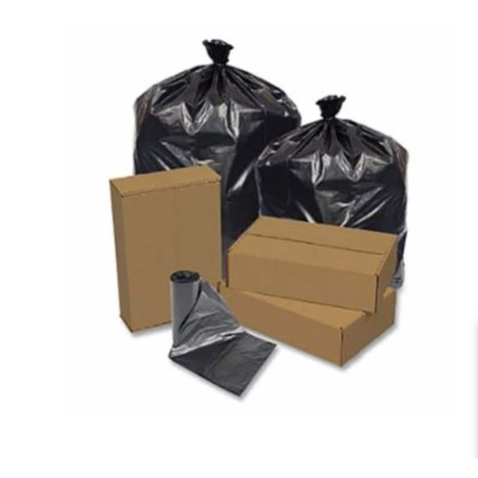 Pitt Plastics ECO Strong Can Liner, 65 gal, 1.5 mil, 50W x 51H, Black (RPS10008XK)