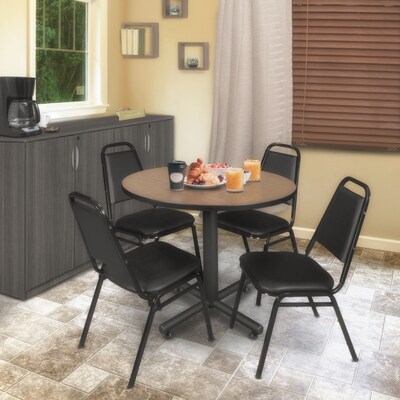 Regency Kobe 42 Round X-Base Breakroom Table, Noble Oak (TKB42RNDNO)