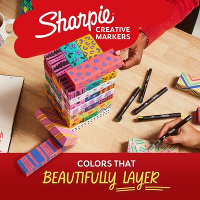 Sharpie Creative Markers, Earth Tones, Water-Based Acrylic Markers, Bullet Tip, Assorted Colors, 5 Count (2213328)