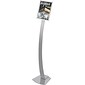 Deflecto® Contemporary Sign Stands, Silver, 56"H x 12"W x 12"D