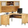 FREE Hutch with purchase of Bush Somerset 60W L-Desk; Maple Cross