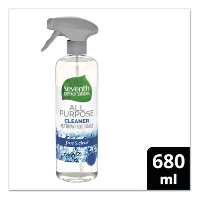 Seventh Generation Natural All-Purpose Cleaner, Free and Clear/Unscented, 23 oz. Trigger Spray Bottle (SEV44713EA)