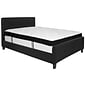 Flash Furniture Tribeca Tufted Upholstered Platform Bed in Black Fabric with Memory Foam Mattress, Full (HGBMF22)