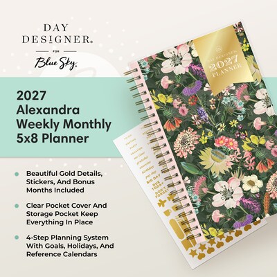 2027 Blue Sky Day Designer 5" x 8" Weekly & Monthly Planner (161655)