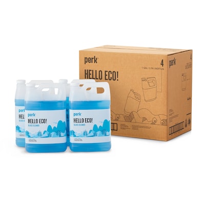 Perk Glass Cleaner Refill, Ready To Use, 1 Gallon, 4/Carton (PK611001-ACT)