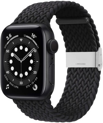LAX Nylon Braided Band for Apple Watch, Black