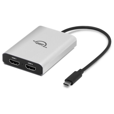 OWC USB-C to Dual HDMI 4K Display Portable Adapter with DisplayLink