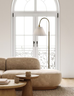 Adesso Thalia 58.5" Antique Brass Floor Lamp with Empire Shade (SL2614-21)