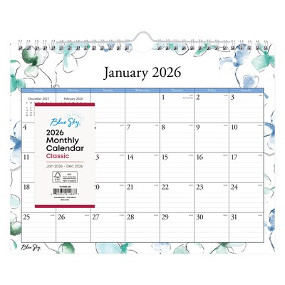 2026 Blue Sky Lindley 11 x 8.75 Monthly Desk Calendar (101593-26)
