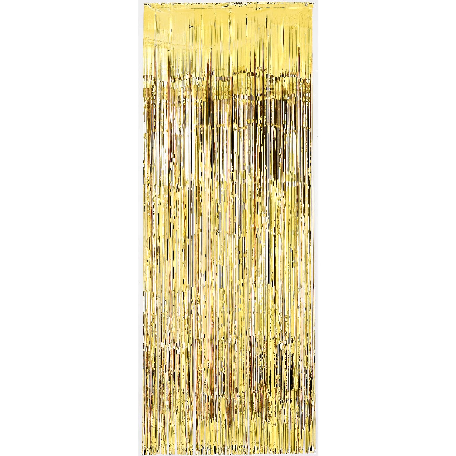 Party City Foil Fringe Curtain, Gold (AM24200-19-NS)