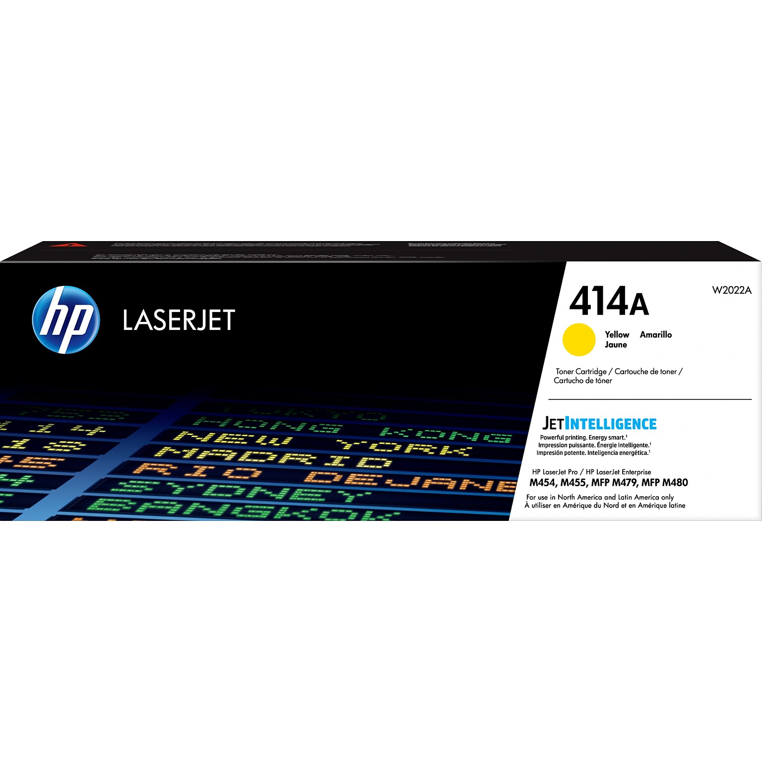 HP 414A Yellow Standard Yield Toner Cartridge, Prints Up to 2,100 Pages (W2022A)