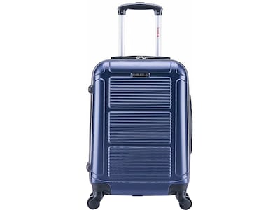 InUSA Pilot 20 Hardside Carry-On Suitcase, 4-Wheeled Spinner, TSA Checkpoint Friendly, Blue (IUPIL0