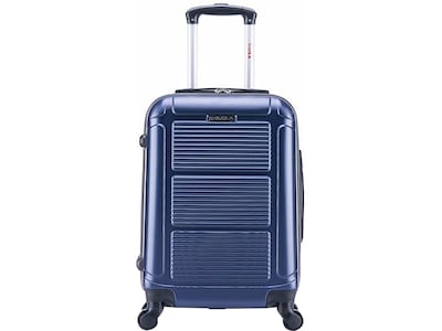 InUSA Pilot 20 Hardside Carry-On Suitcase, 4-Wheeled Spinner, Blue (IUPIL00S-BLU)