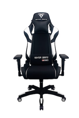 Raynor Group Energy Pro Series Fabric/Polyurethane Gaming Chair, Black/White (G-EPRO-WHT)