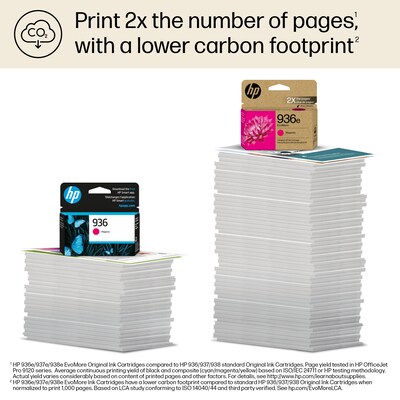 HP 936e EvoMore Magenta High Yield Ink Cartridge, Prints Up to 1,650 Pages (4S6V4LN)