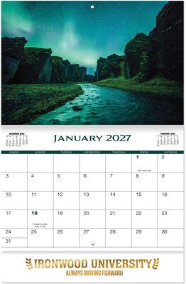 Custom Luxe Amazing Nature Stapled Wall Calendar