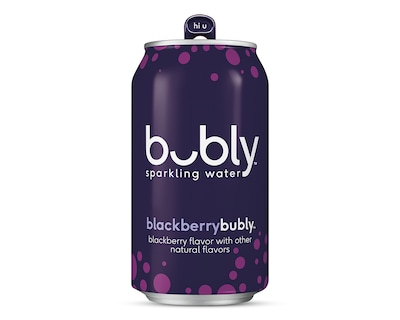 Bubly Blackberry Flavored Sparkling Water, 12 fl. oz., 24 Cans/Carton (18119)