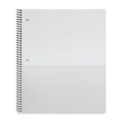 Quill Brand® Premium 1-Subject Notebook, 8.5" x 11", Graph Ruled, 100 Sheets, Black (TR58322)