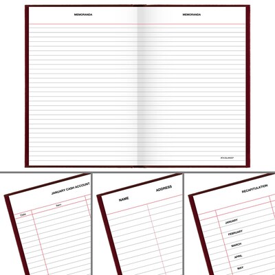 2027 AT-A-GLANCE Hardcover Diary, 5" x 7.5", Wide-Ruled, Red (SD387-13-27)