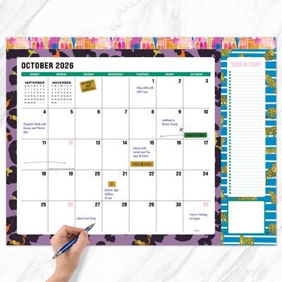 2026-2027 TF Publishing Maximal Mirage 22" x 17" Academic Monthly Desk Pad Calendar (AY27-8204)