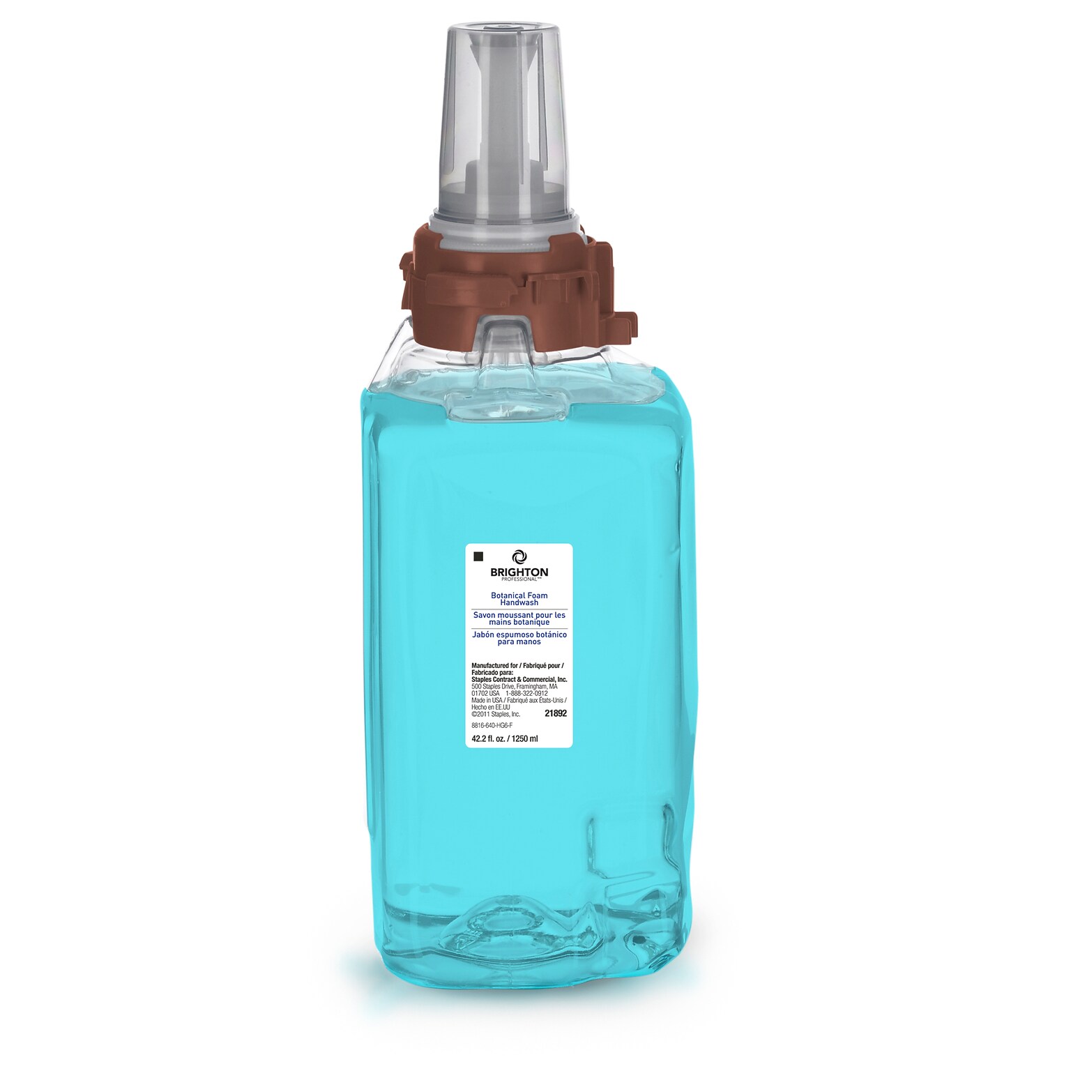 Brighton Professional Foaming Hand Soap Refill for ADX 12 Dispenser, 1250 ml., 3/Carton (21892)