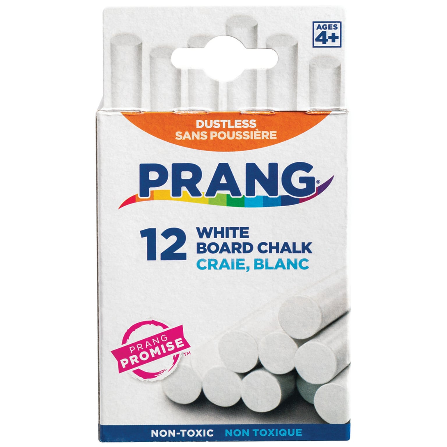 Prang Hygieia Board Chalk, White, 12/Box (31144)