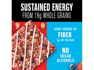 KIND Healthy Grains Gluten Free Mixed Berry Energy Bar, 1.4 oz., 10 Bars/Box (67073)