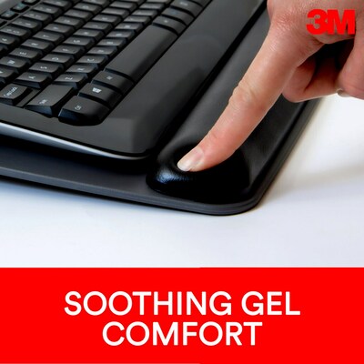 3M Gel Wrist Rest with Platform for Keyboard, Non-Skid Base, Gray (WR420LE)