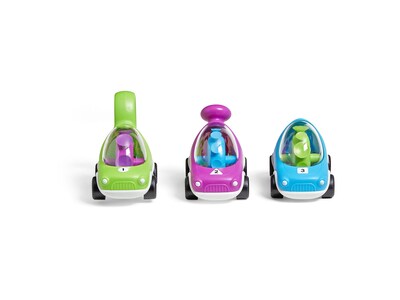 hand2mind Popping Fidget Cars, Assorted Colors, 3/Set (95428)