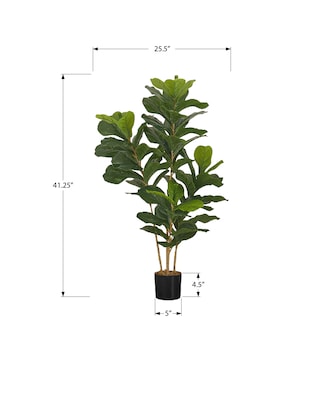 Monarch Specialties Inc. 41" Artificial Fiddle Tree in Pot (I 9540)