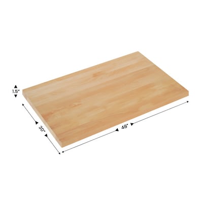 Flash Furniture Bennett 30"W x 48"D 1.5" Thickness Rectangular Table Top, Wooden, Natural (GSF0033048NAT)