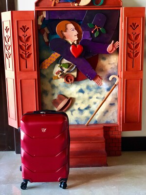 DUKAP Zonix 26" Hardside Suitcase, 4-Wheeled Spinner, TSA Checkpoint Friendly, Wine (DKZON00M-WIN)