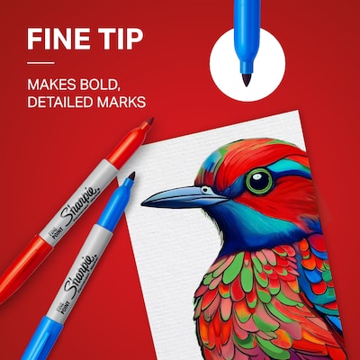 Sharpie Permanent Markers, Fine Tip, Assorted, 24/Pack (75846)