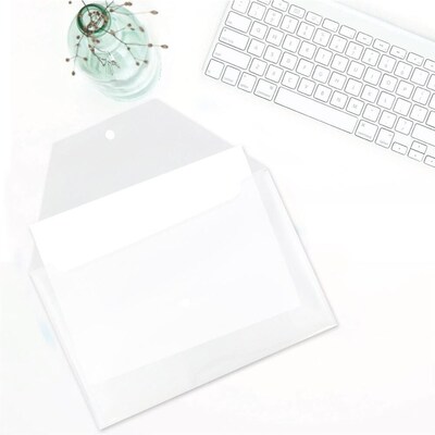 JAM Paper Premium Plastic Document File, Legal, Clear, 3/Pack (34830X3)