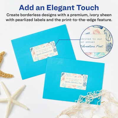 Avery Laser/Inkjet Rectangle Pearlized Labels, 2 x 3, Ivory, 200 Labels/Pack (94237)