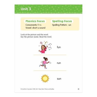 Evan-Moor Early Learning Spelling Activity Book Bundle, Grade K Workbook, 2/Set (EMC6275)