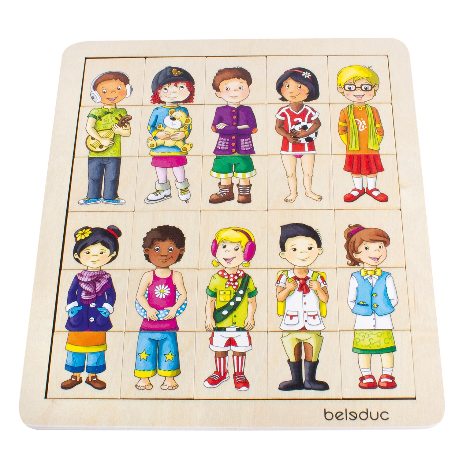 Beleduc Match & Mix Kids Puzzle, 31 Pieces/Pack (PLWB11130)