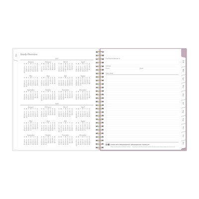2027 Blue Sky Nevaeh Purple 8" x 10" Calendar Year Monthly Standard Planner, Plastic Cover (157907)