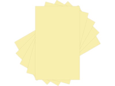 Lettermark Colors 30% Recycled 8.5 x 14 Colored Paper, 20 lbs., Canary, 500 Sheets/Ream (94292RM)