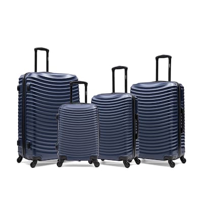 DUKAP Adly 4-Piece Hardside Spinner Luggage Set, TSA Checkpoint Friendly, Blue (DKADLSMLXL-BLU)